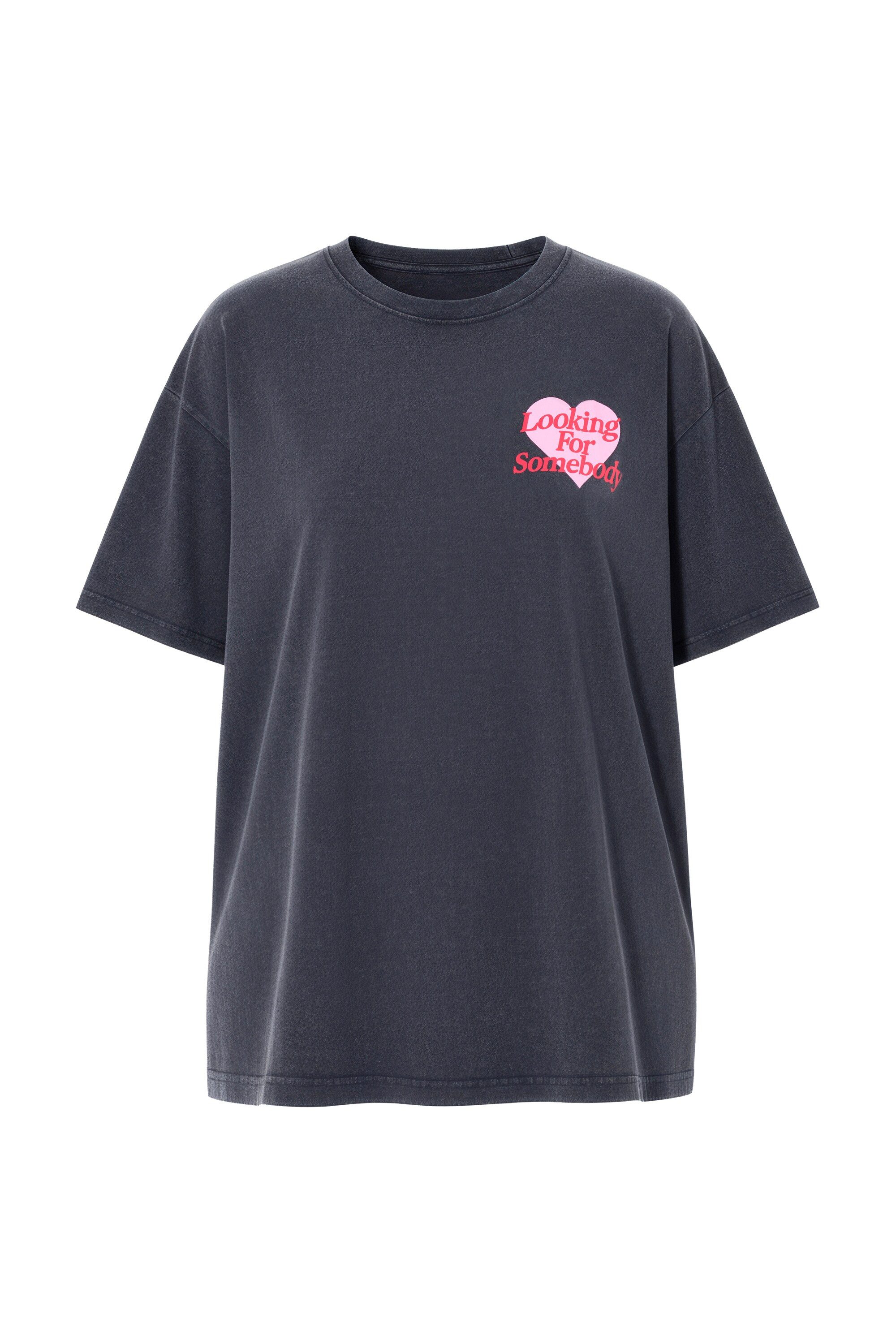 T-Shirt T-Shirt Heart-Print vorne und groß hinten