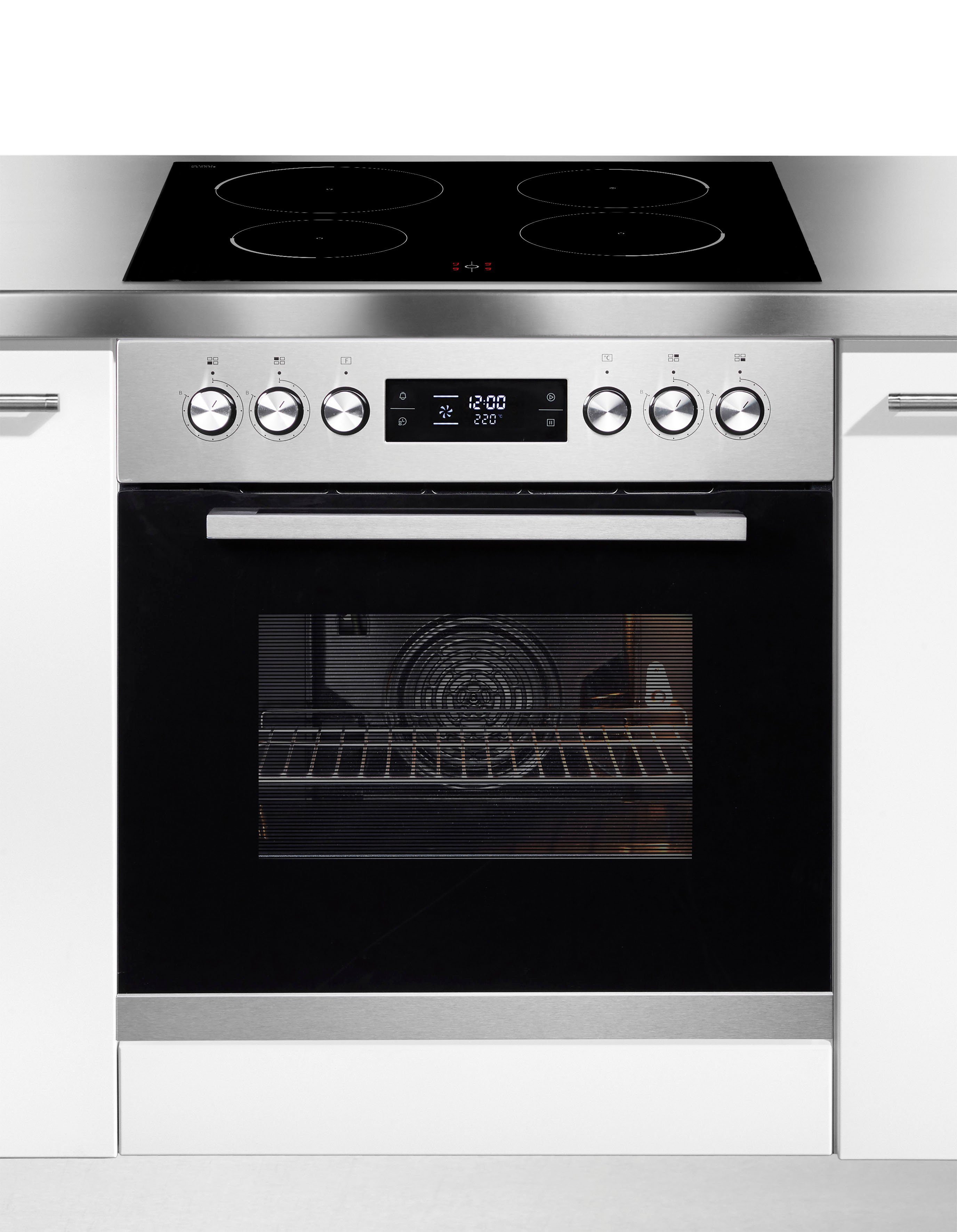 Hanseatic Induktions Herd-Set HBCO7010PA1 + HI4B6071CB, mit 1-fach-Teleskopauszug, Pyrolyse-Selbstreinigung, Pyrolyse-Selbstreinigung: Nie mehr den Backofen schrubben