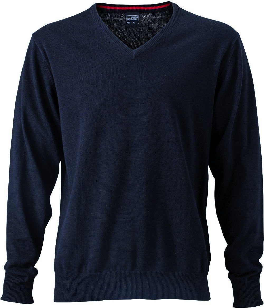 James & Nicholson Strickpullover JN 659 Herren V-Neck Pullover Leichte Strickqualität