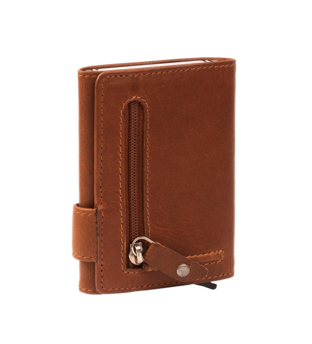 The Chesterfield Brand Geldbörse Wax Pull Up RFID Safe Leder Geldbörse Leicester (1 Stück, 1-tlg., B/H/T)ca. 7/10/2 cm), Wax Pull Up