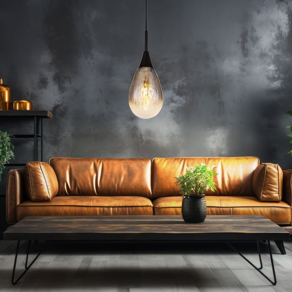 GLOBO LIGHTING Hängeleuchte, Leuchtmittel nicht inklusive, Pendellampe Hängelampe Deckenleuchte Esszimmerleuchte Glas