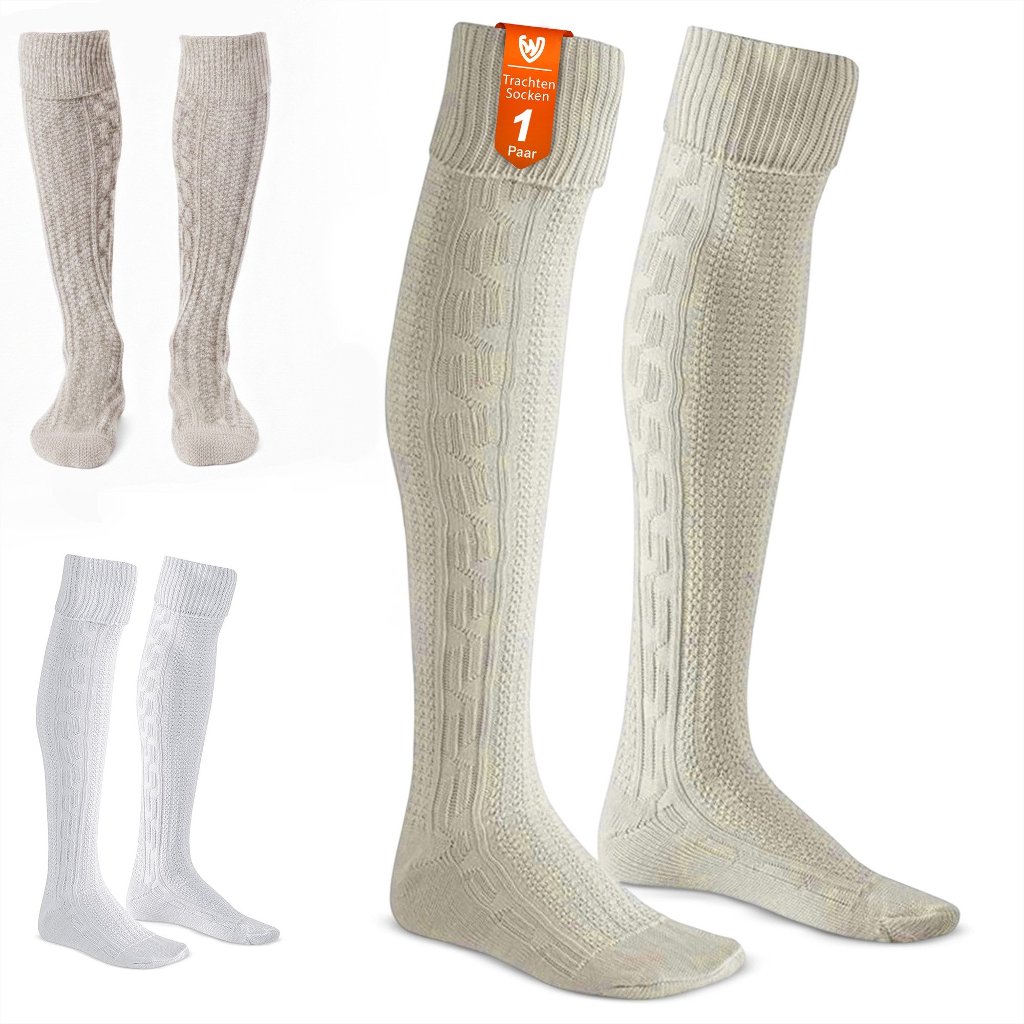German Wear Trachtensocken ANG252 EXTRA Lange Trachtensocken Strümpfe Kniebundsocken
