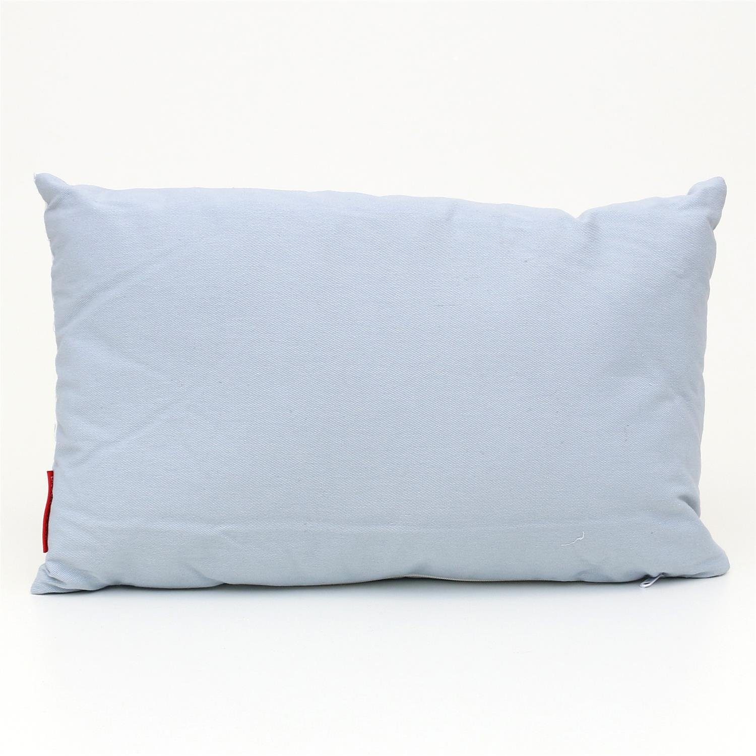 Dekohelden24 Dekokissen Meer Kissen mit Bezug aus 100% Baumwolle, L / B / H: 40 x 13 x 23 cm.