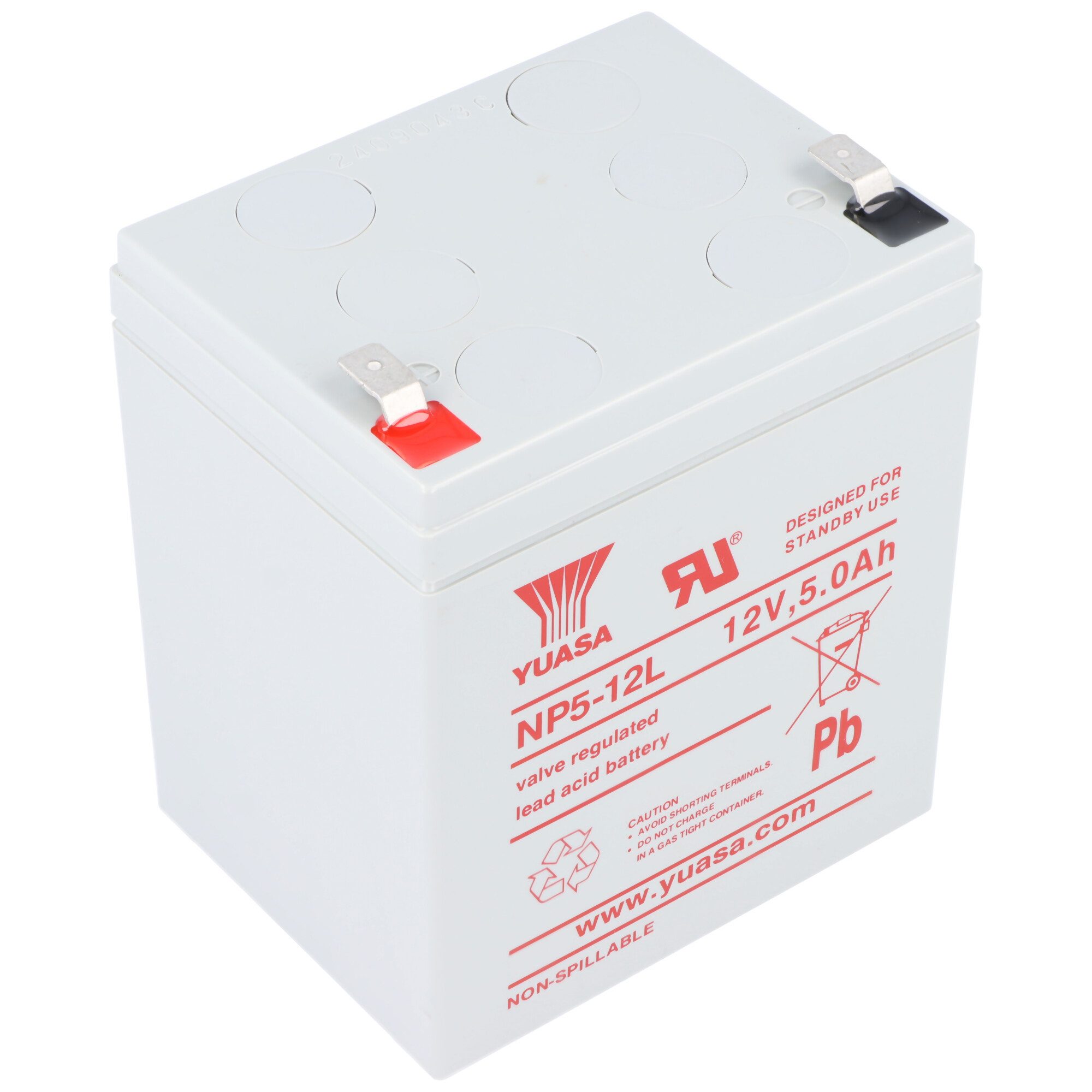 Yuasa YUASA NP5-12L Akku Blei PB 12Volt 5Ah 90x70x106mm Akku 5000 mAh (12,0 V)