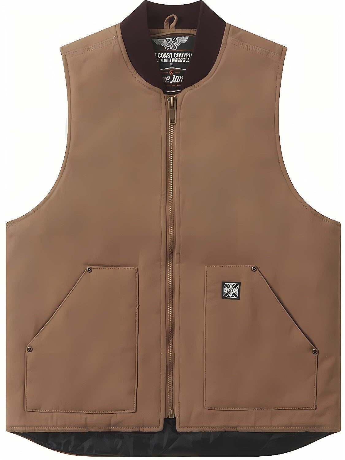 West Coast Choppers Kurzjacke Heavy Duty Workvest - Frontier Brown