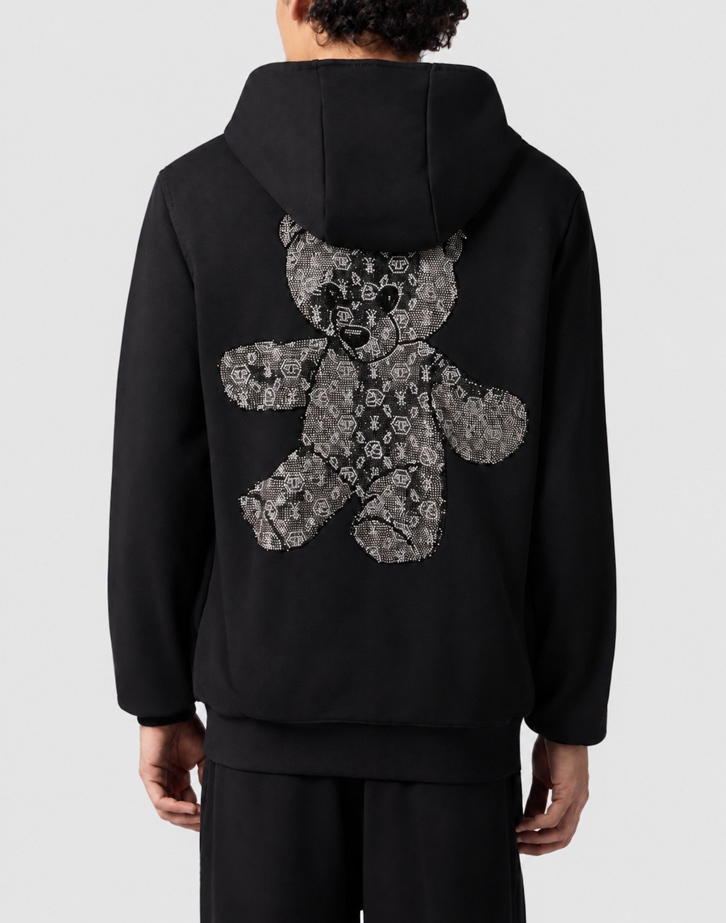 PHILIPP PLEIN Kapuzensweatjacke Teddy Mit Schmucksteinen – Bild 5 von 5