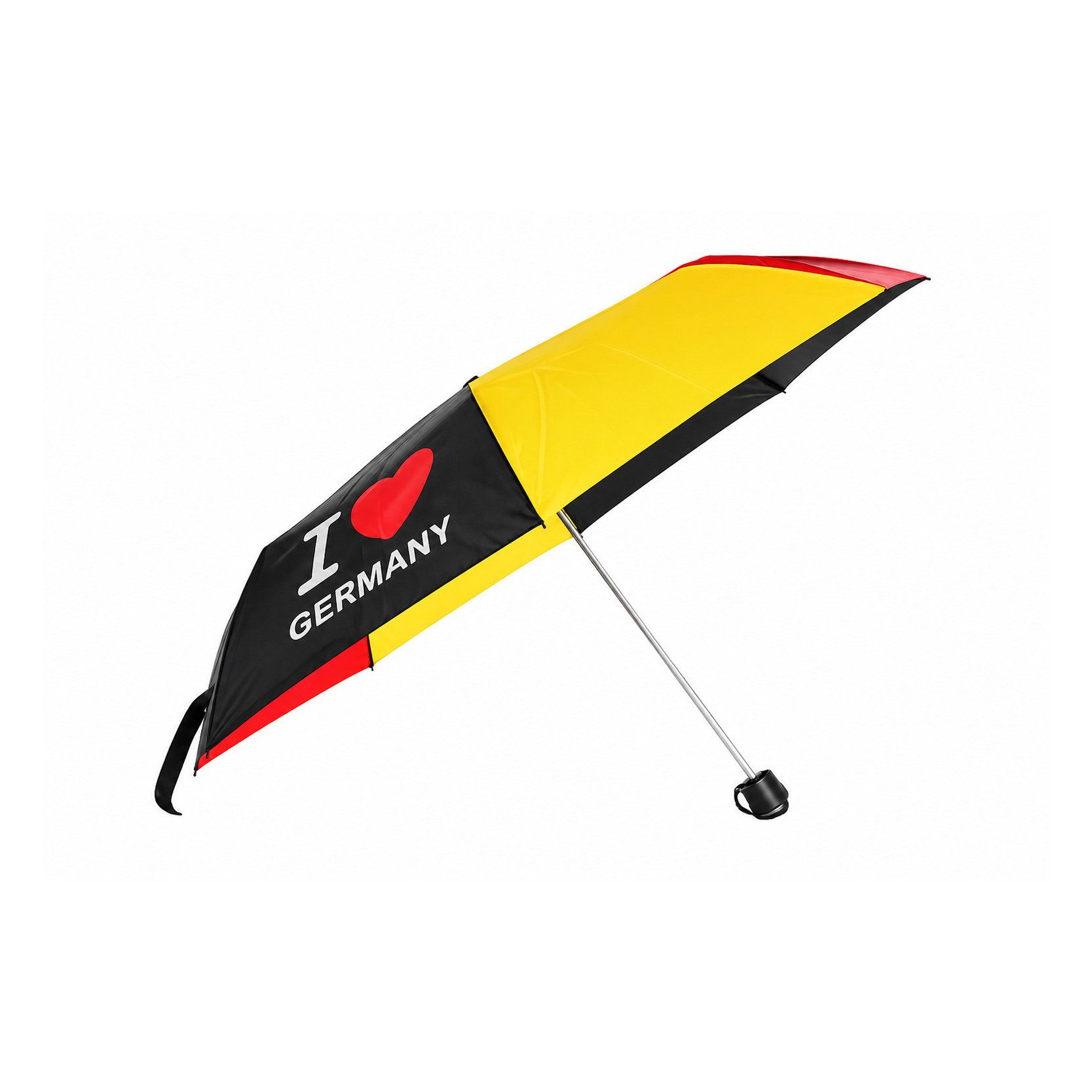 Susino Taschenregenschirm "I love Germay", Manueller Teleskop Taschenschirm, Regenschirm ø98 cm