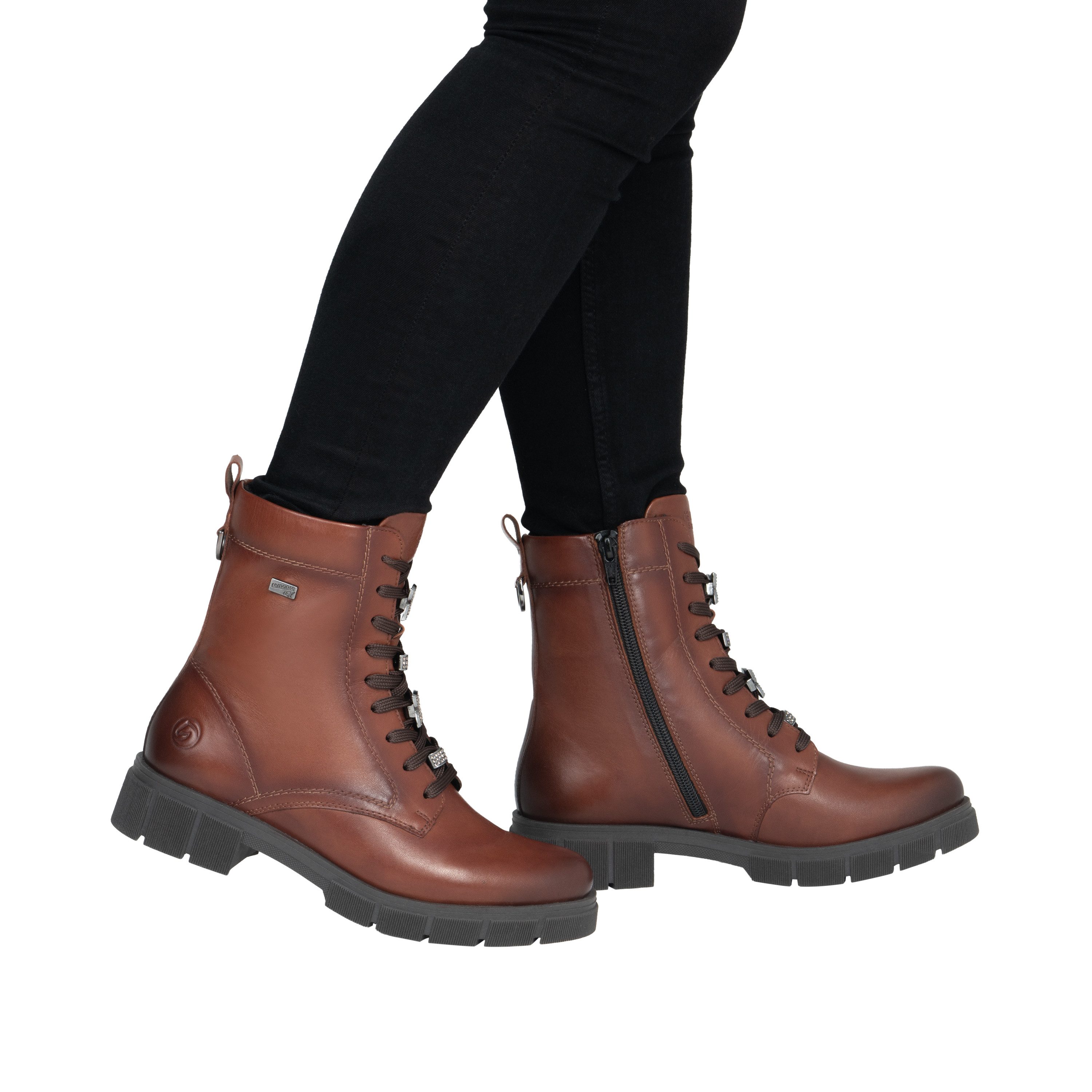 Remonte Schnürstiefelette Schnürboots, Blockabsatz, mit wasserabweisender TEX-Membran