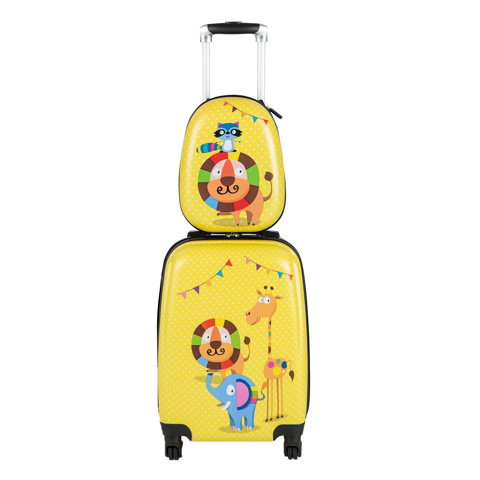 COSTWAY Kinderkoffer Reisegepäck, 2tlg Kinderkoffer +