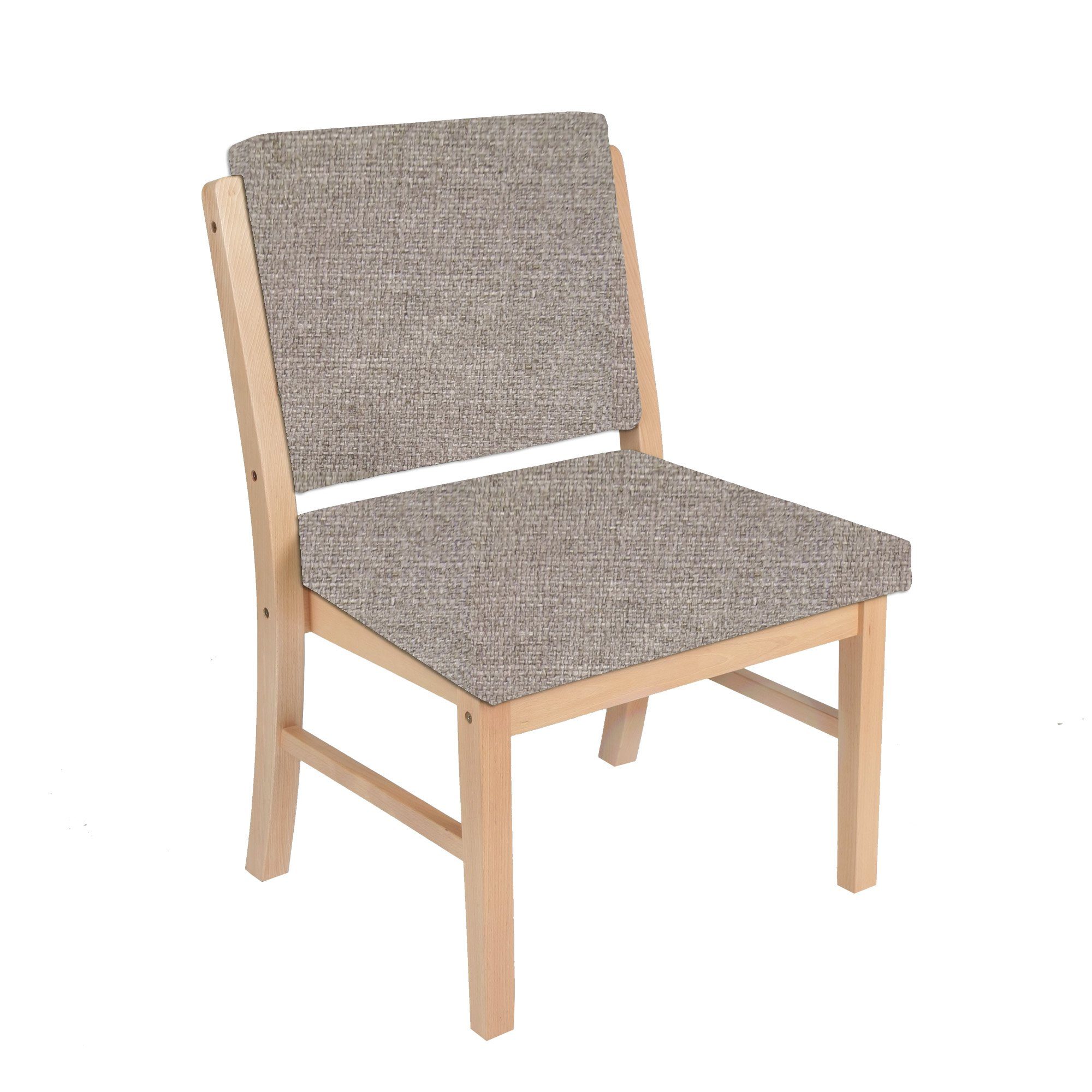 einrichtungsdesign24 Holzstuhl Schwerlaststuhl für Schwergewichtige Alexander bis 250kg, Massivholz, extra starke Beine, geneigte Sitzfläche und Rückenlehne