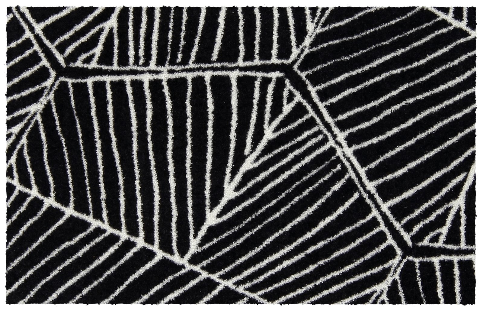 Fußmatte Salonloewe ANDERS BLACK-WHITE Fußmatte Wohnmatte 45 x 70 cm, Salonloewe, rechteckig, Höhe: 7 mm, In- und Outdoor, waschbar bei 40° Grad in der Waschmaschine und trocknergeeignet