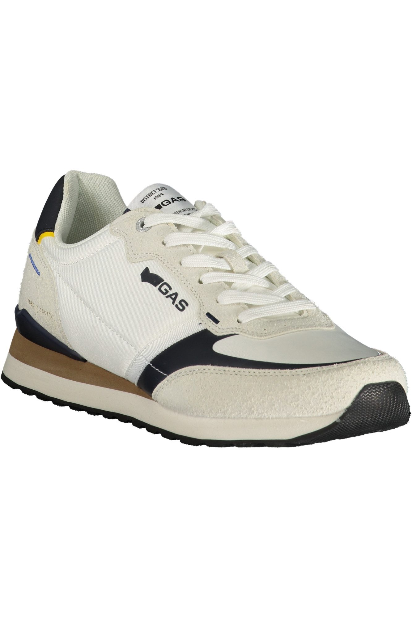 GAS Sneaker Weiße Herrensportschuhe mit farbigen Details und