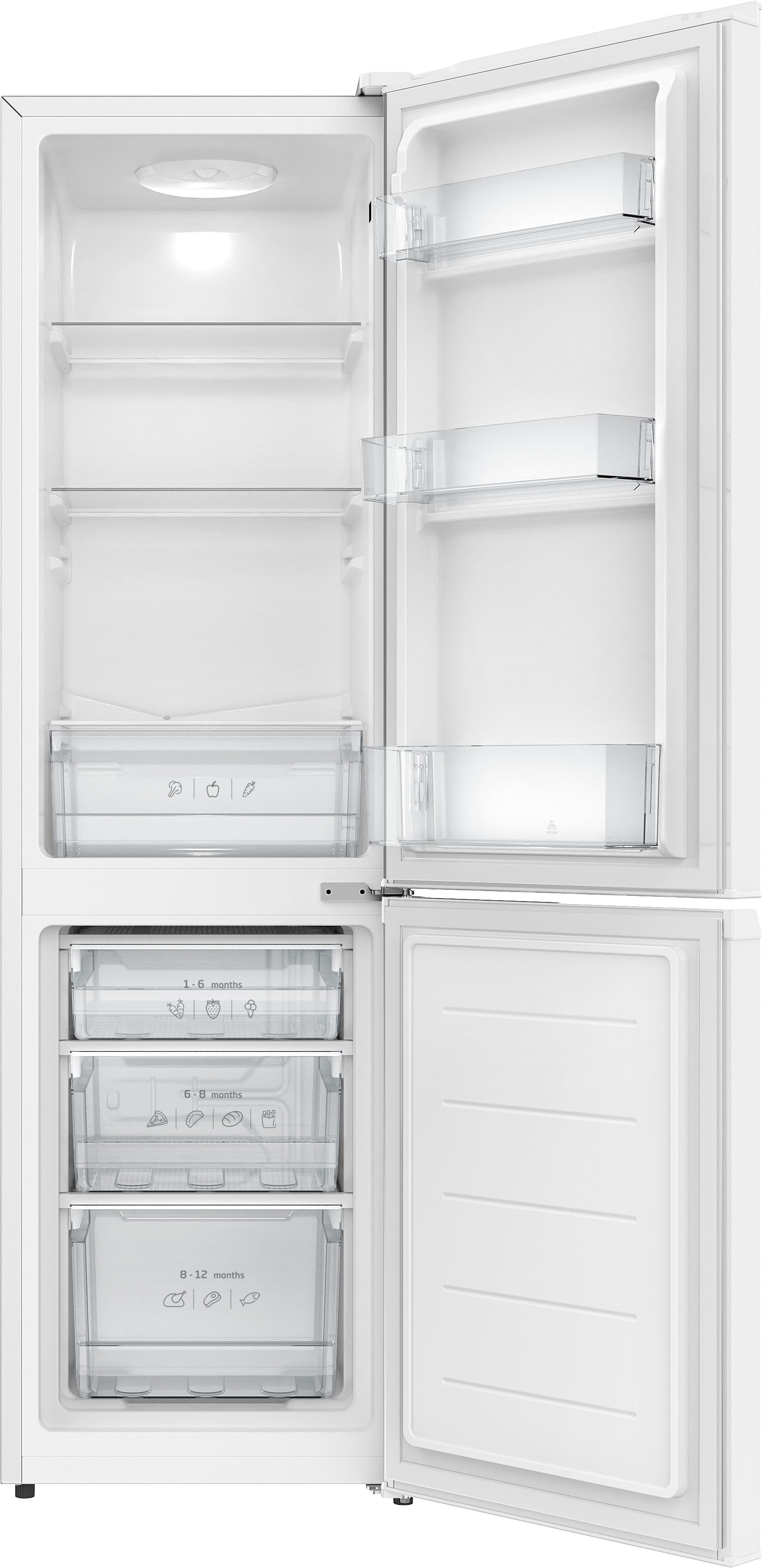 Amica Kühl-/Gefrierkombination KGC 385 105 W, 152 cm hoch, 45 cm breit, Kompakt außen, großzügig innen – perfekt für kleine Küchen