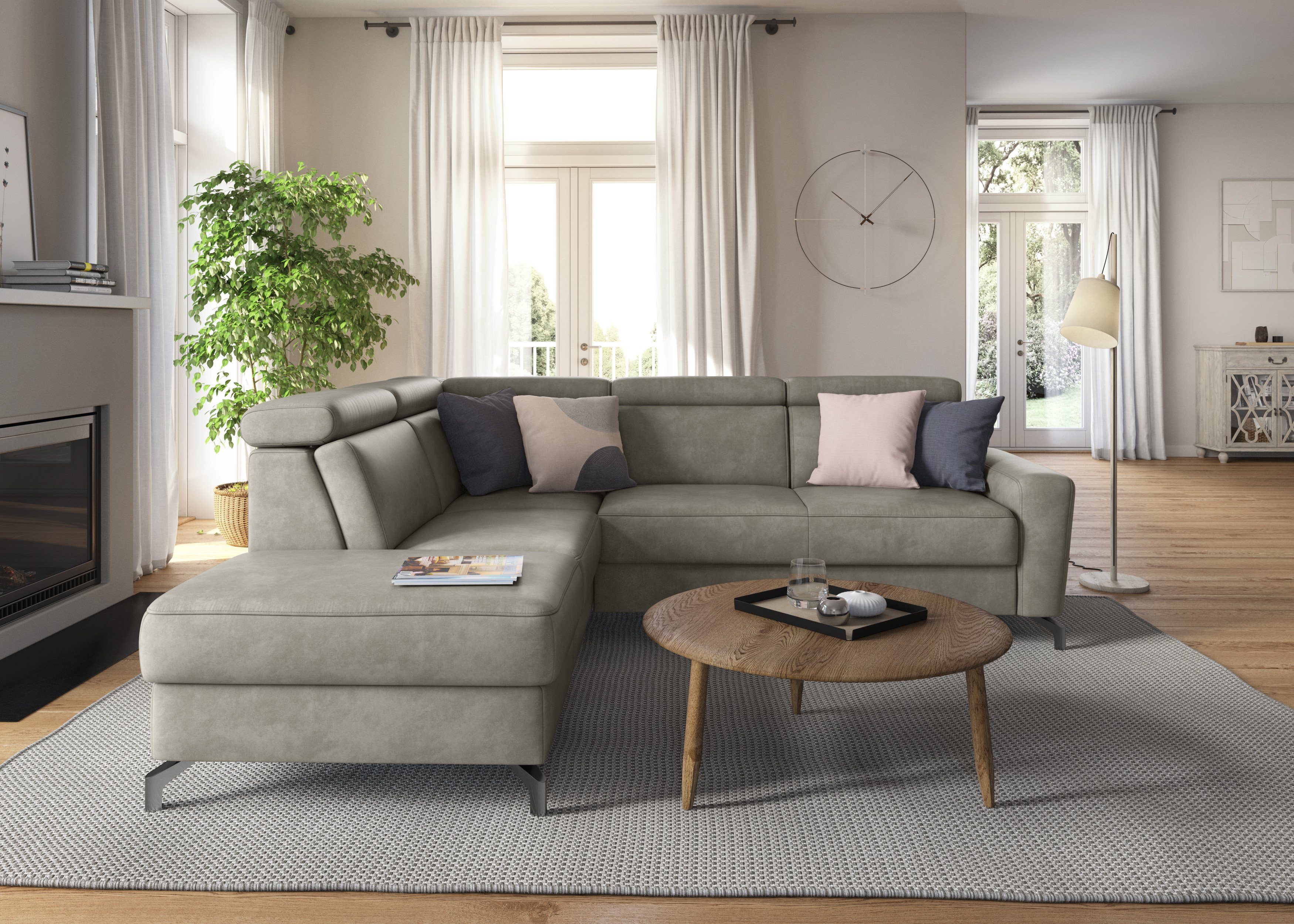 sit&more Ecksofa Scarlett L-Form, inklusive Kopfteilverstellung, günstig online kaufen