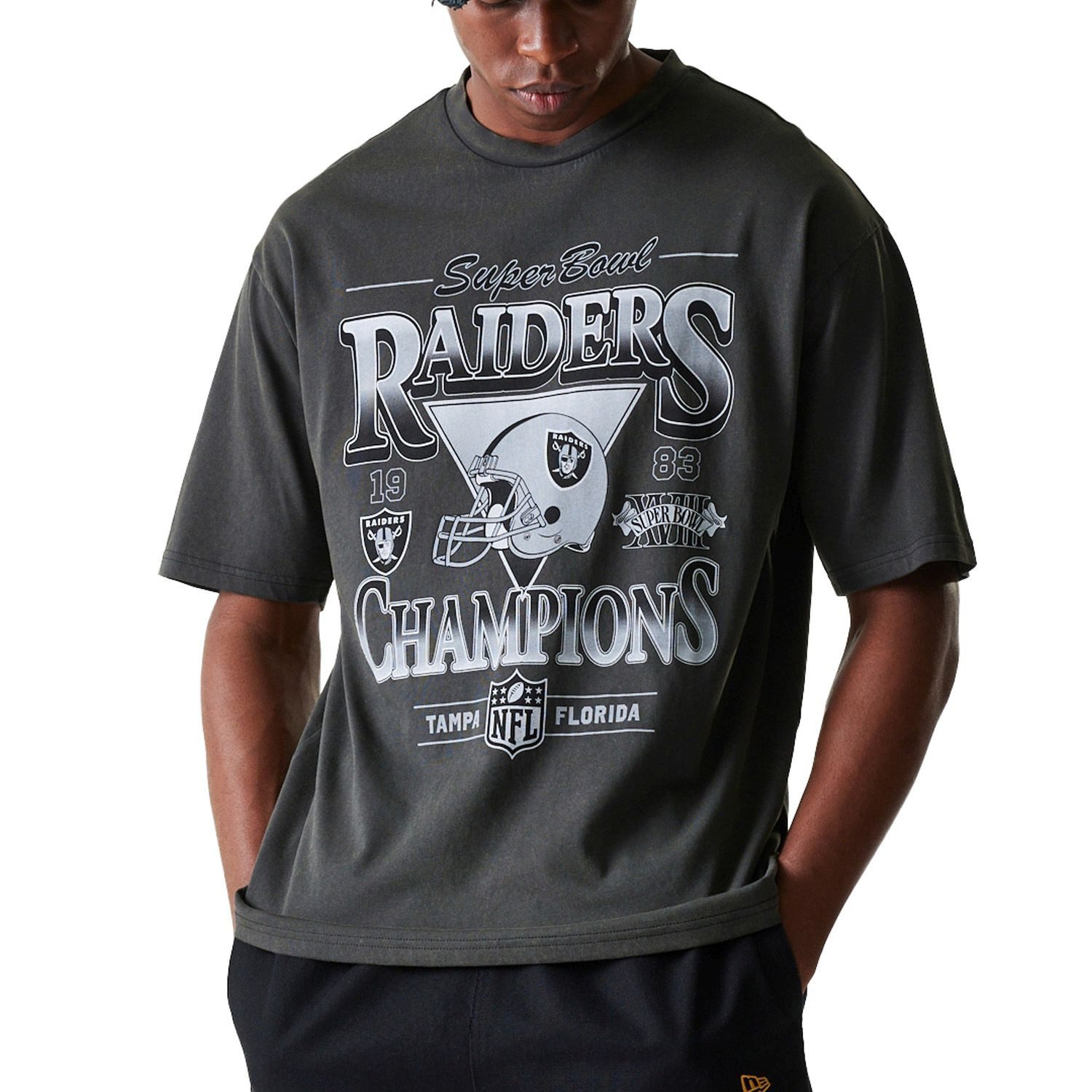 Print-Shirt Oversized WASHED Las Vegas Raiders