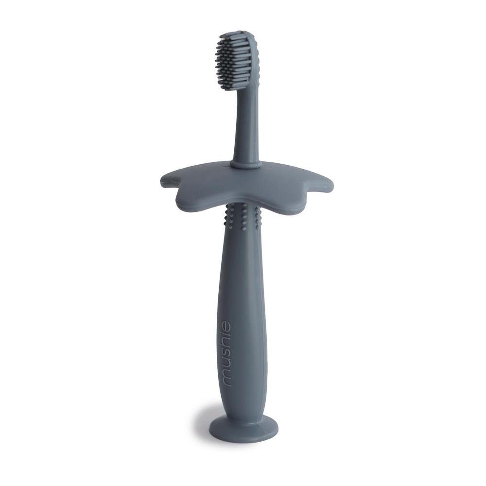 Mushie Lernzahnbürste Trainingszahnbürste Stern, Tradewinds Kinderzahnbürste mit Saugnapf Babyzahnbürste