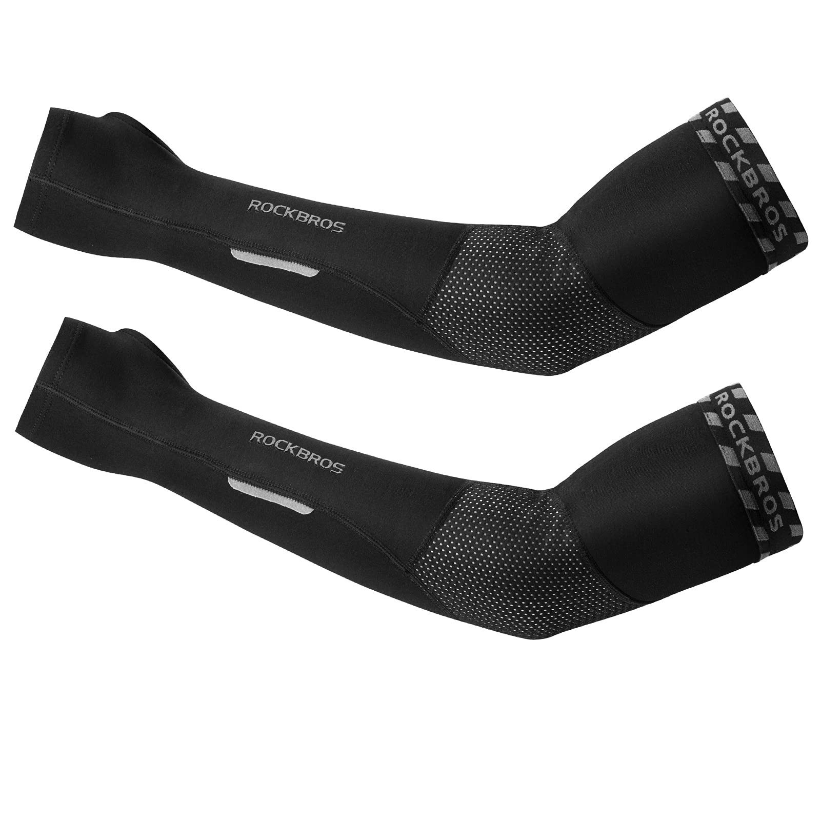 ROCKBROS Armlinge Arm Sleeves Rutschfest Armwärmer UV Sonnenschutz, für Radsport Wandern Laufen Outdoor S-3XL