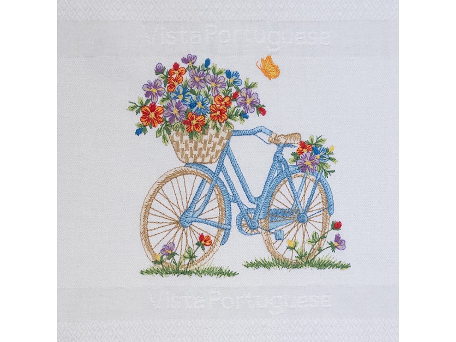 Vista Portuguese Geschirrtuch Geschirrtuch Bicycle weiß 50x70cm
