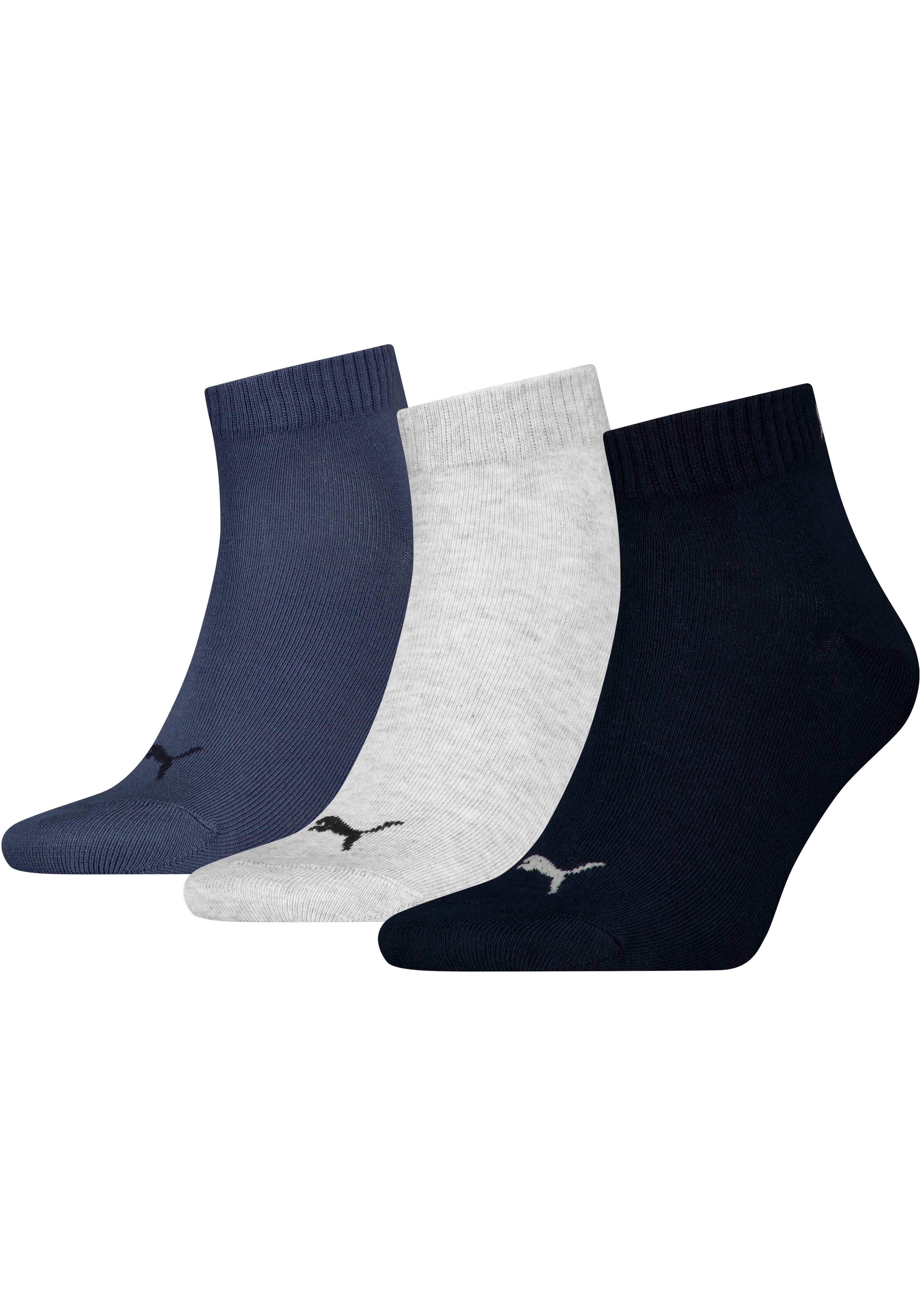 PUMA Kurzsocken PUMA UNISEX QUARTER PLAIN 3P (3 Paar) Atmungsaktiv, Rippenb günstig online kaufen