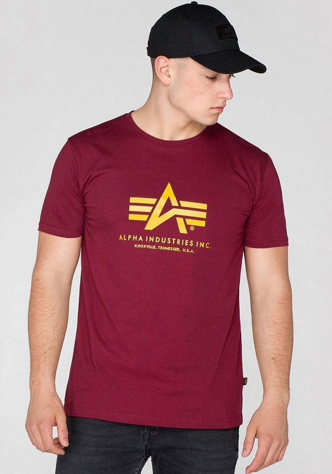 Alpha Industries T-Shirt Basic T-Shirt, Aus reiner Baumwolle für den  optimalen Tragekomfort