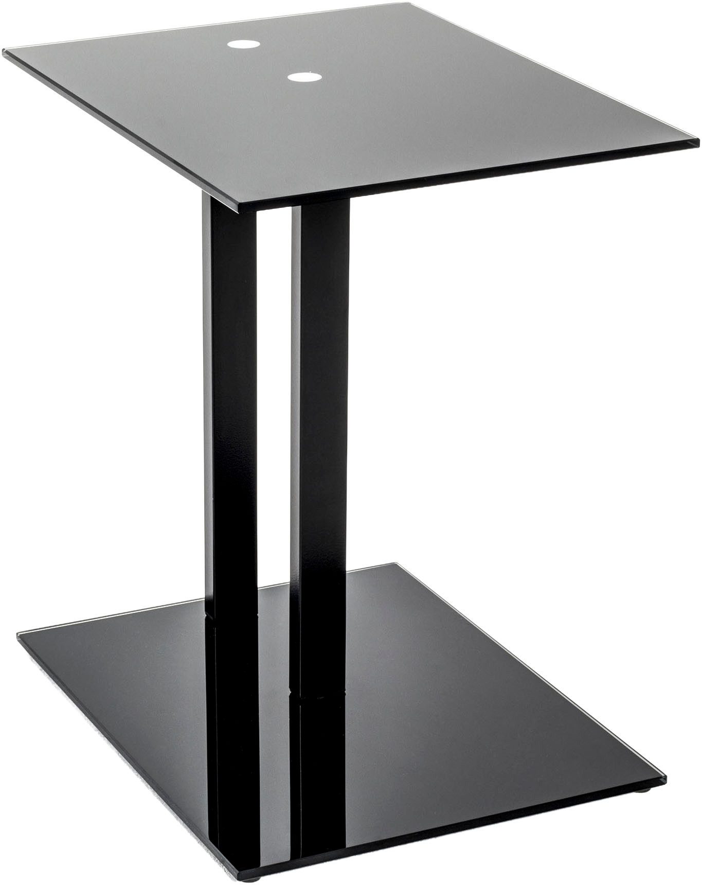 HAKU Beistelltisch Sofatisch, Wohnzimmertisch (1-St), rechteckig - aus Metall Schwarz B/T/H 45/35/50 cm