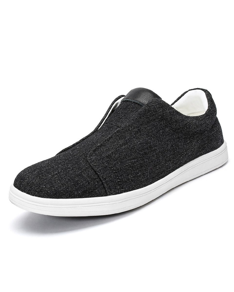 Allthemen Loafer Herren Slip-On Loafer aus Vintage Canvas Bequeme Freizeitschuhe