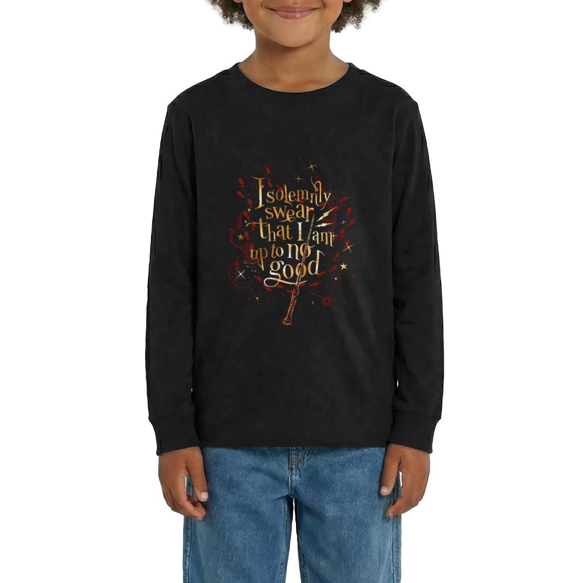 T-Shirt Harry Potter I Solemnly Swear Spruch Teenager Premium Langarmshirt