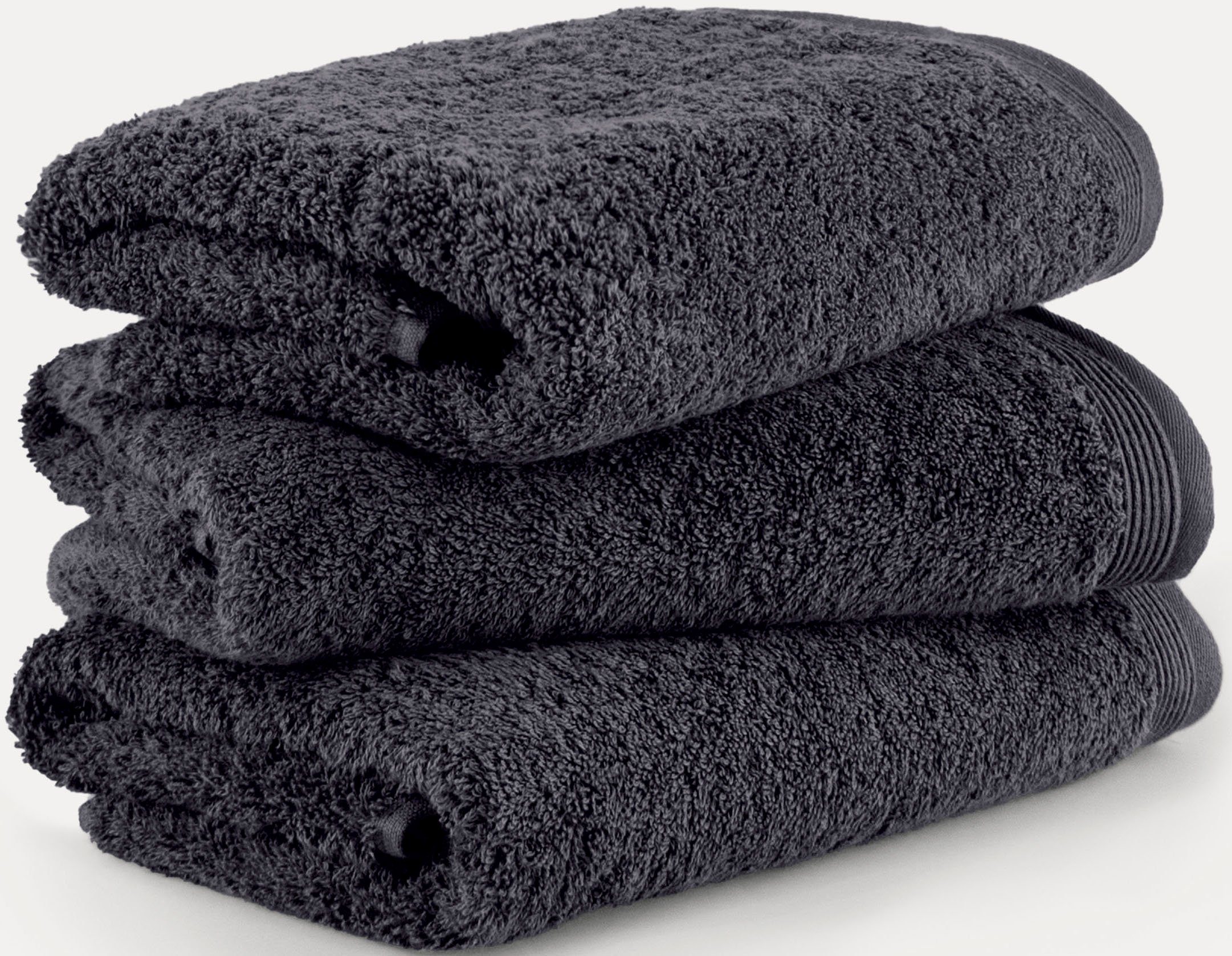 Möve Handtuch Superwuschel, Walkfrottee (Set, 3-St), Handtuch mit Bordüre, 100% Premium Cotton Baumwolle, einfarbig, weich