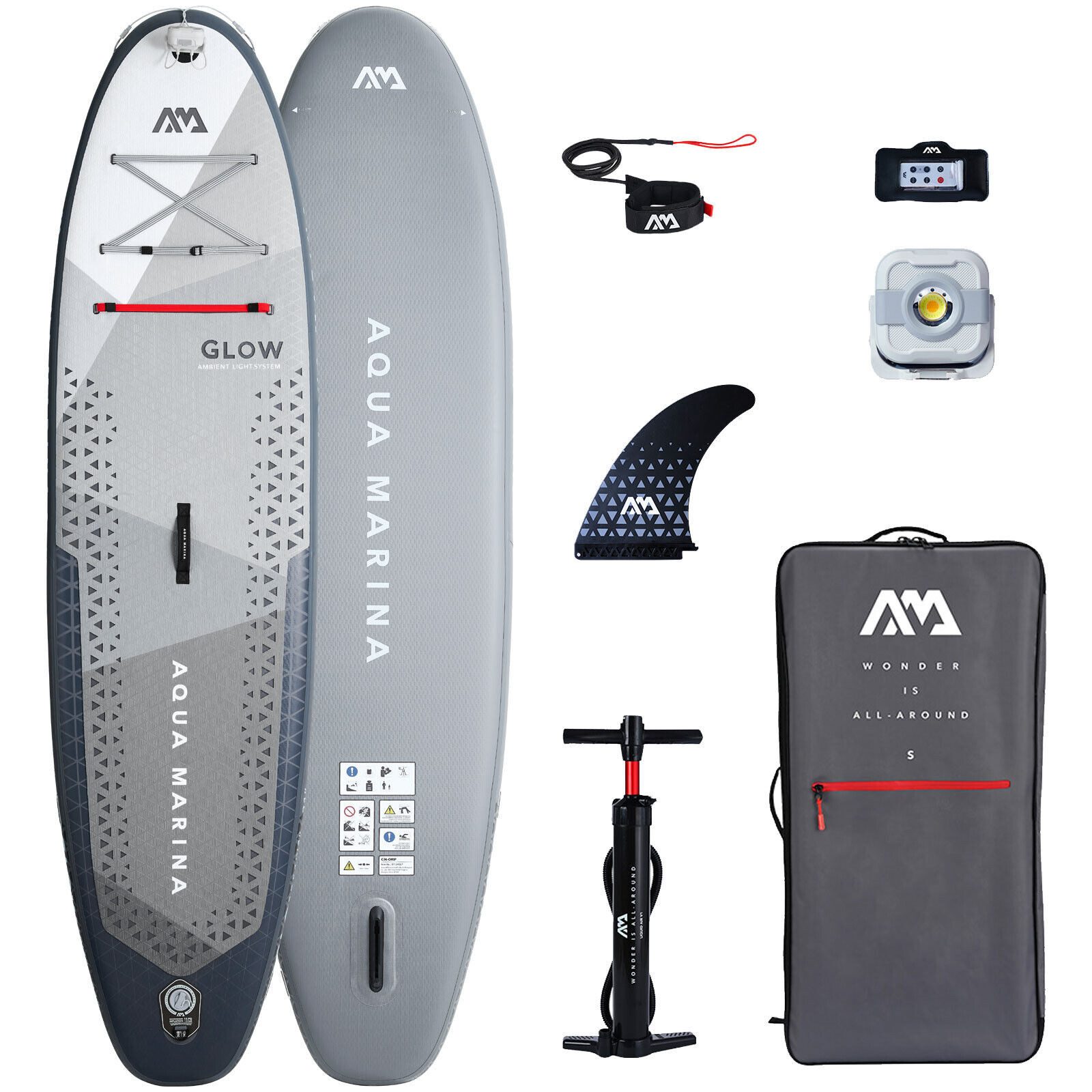 Aqua Marina SUP-Board Aqua Marina Glow 10'4'' leuchtendes SUP LED Board Aufblasbar mit