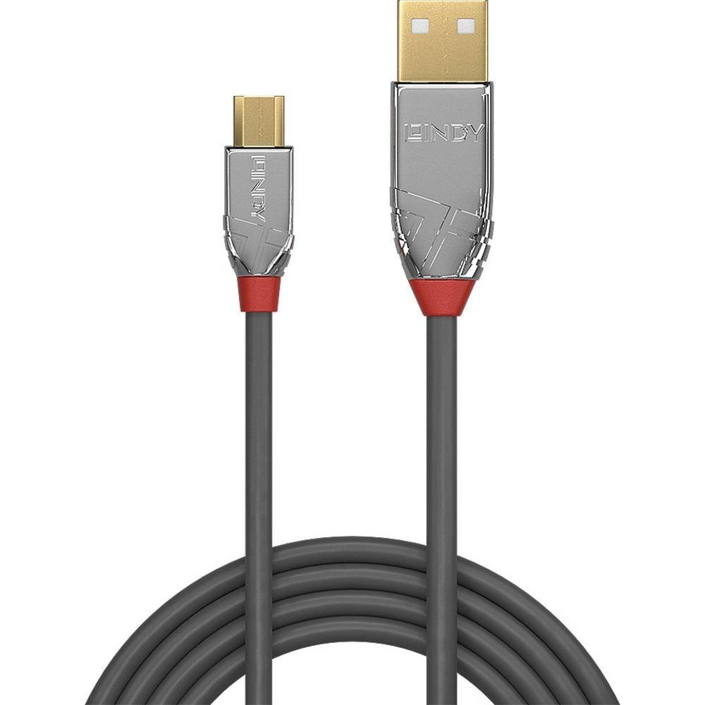 Lindy 2m USB 2 Typ A an Micro-B Kabel, Cromo Line 36652 USB-Kabel
