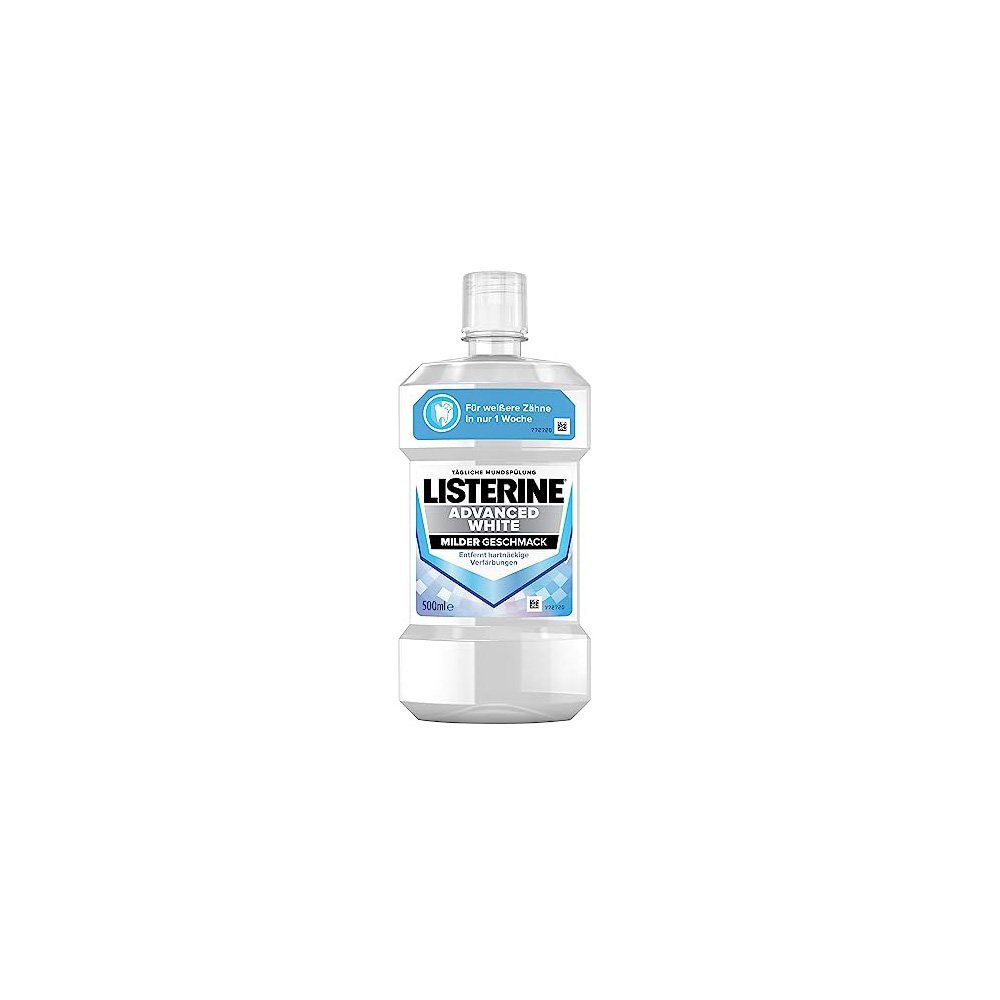 Listerine Mundwasser Mundspülung Advanced White milder Geschmack (500 ml)