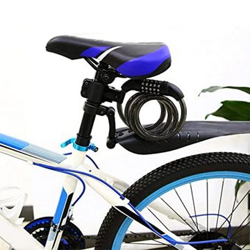 LeiGo Zahlenkettenschloss Fahrradschlösser,Sicherheitsschlösser,Drahtringe,120cm,Schwarz