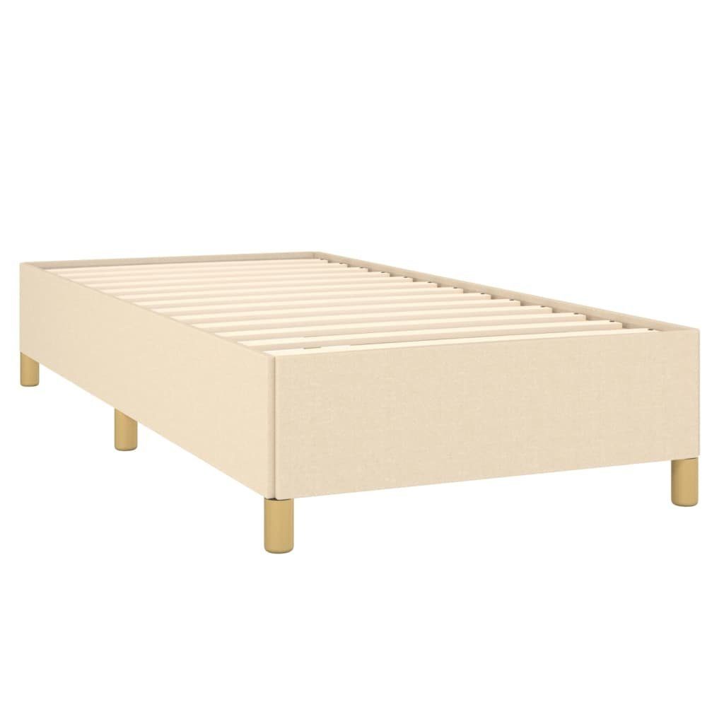 vidaXL Bett Boxspringbett mit Matratze Creme 100x200 cm Stoff