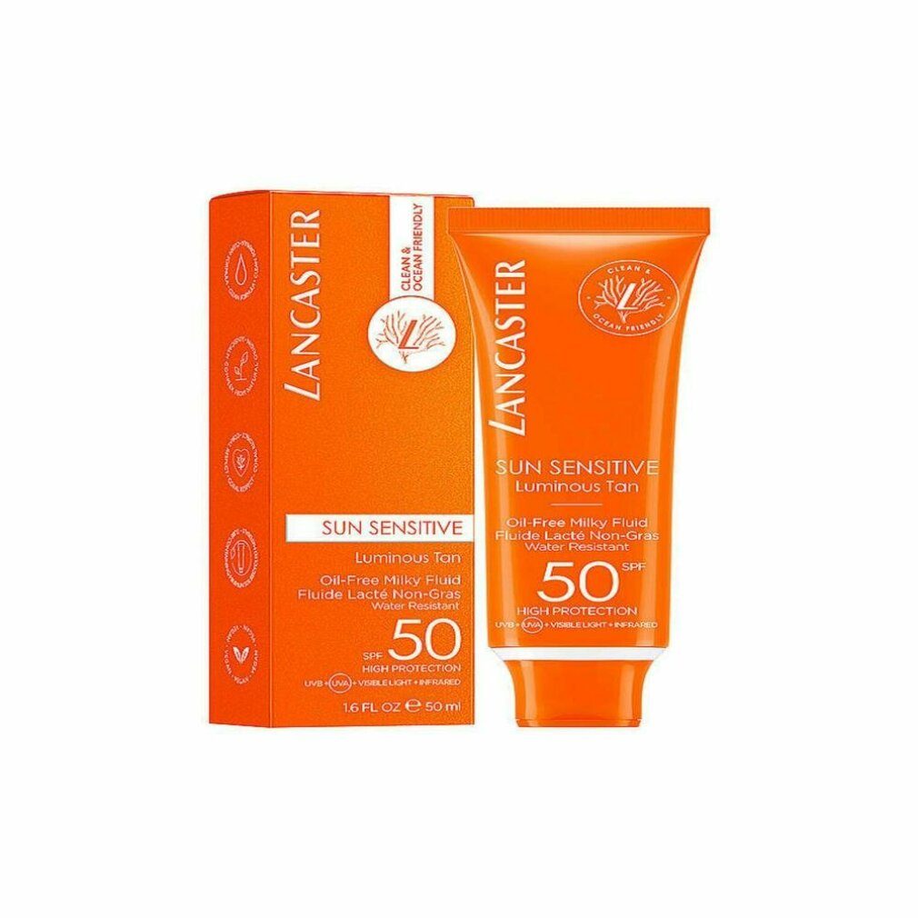 LANCASTER Sonnenschutzcreme Sun Sensitive Luminous Tan Oil-Free Milky Fluid Spf50 50ml