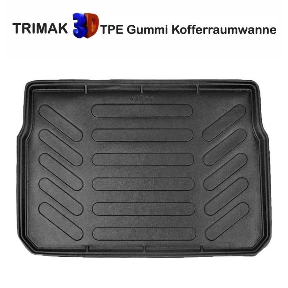Trimak Passform-Fußmatten Oder Kofferraumwanne Oder Set Kompatibel mit Citroen e-C3, Citroën C3 3. Gen. 2017-2024 Kofferraummatte TPE Antirutschmatte