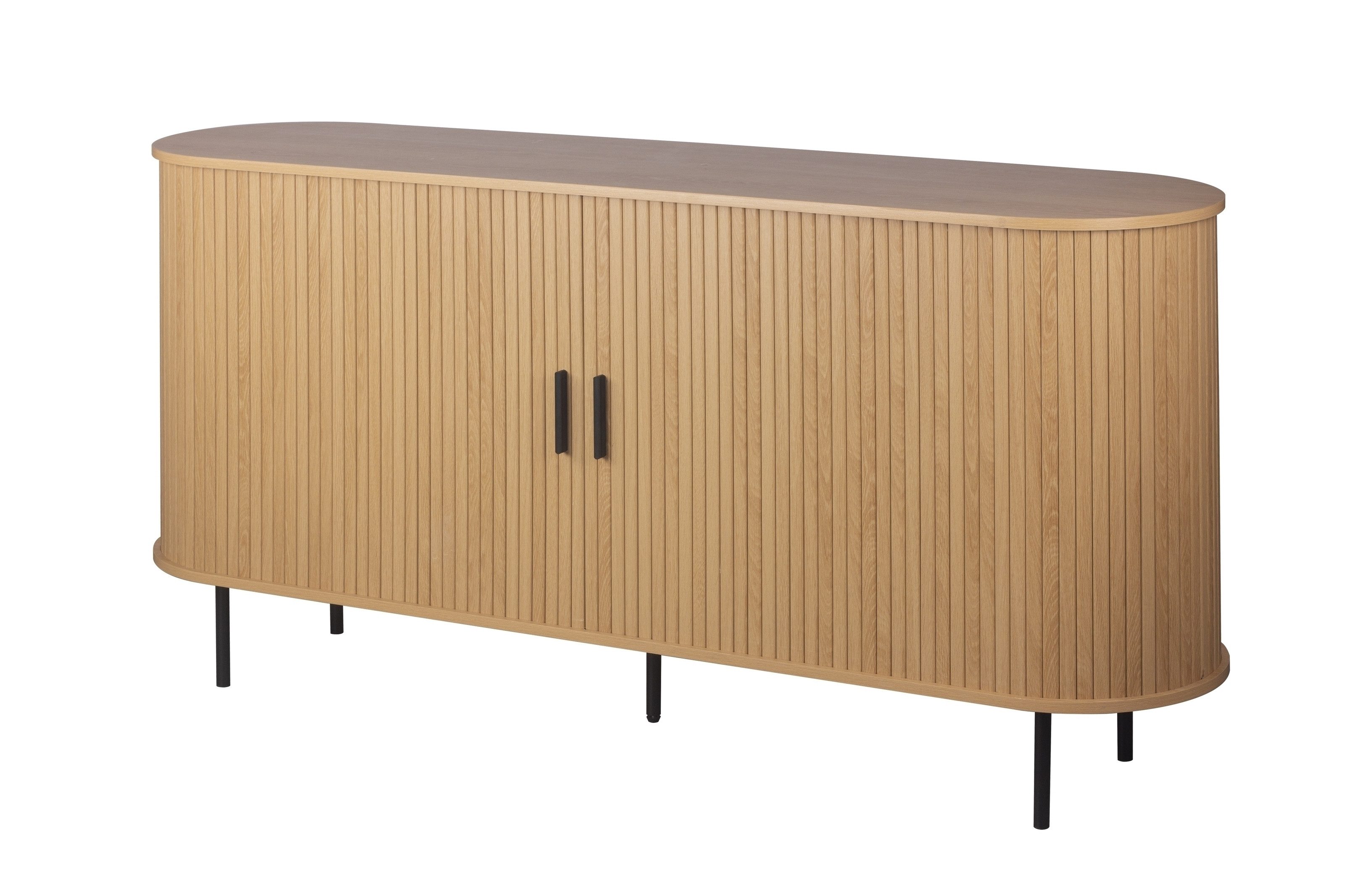 PREISBRECHER Sideboard Kajsa, in Dekor Eiche, Holzwerkstoff - 160x80x40cm (BxHxT)
