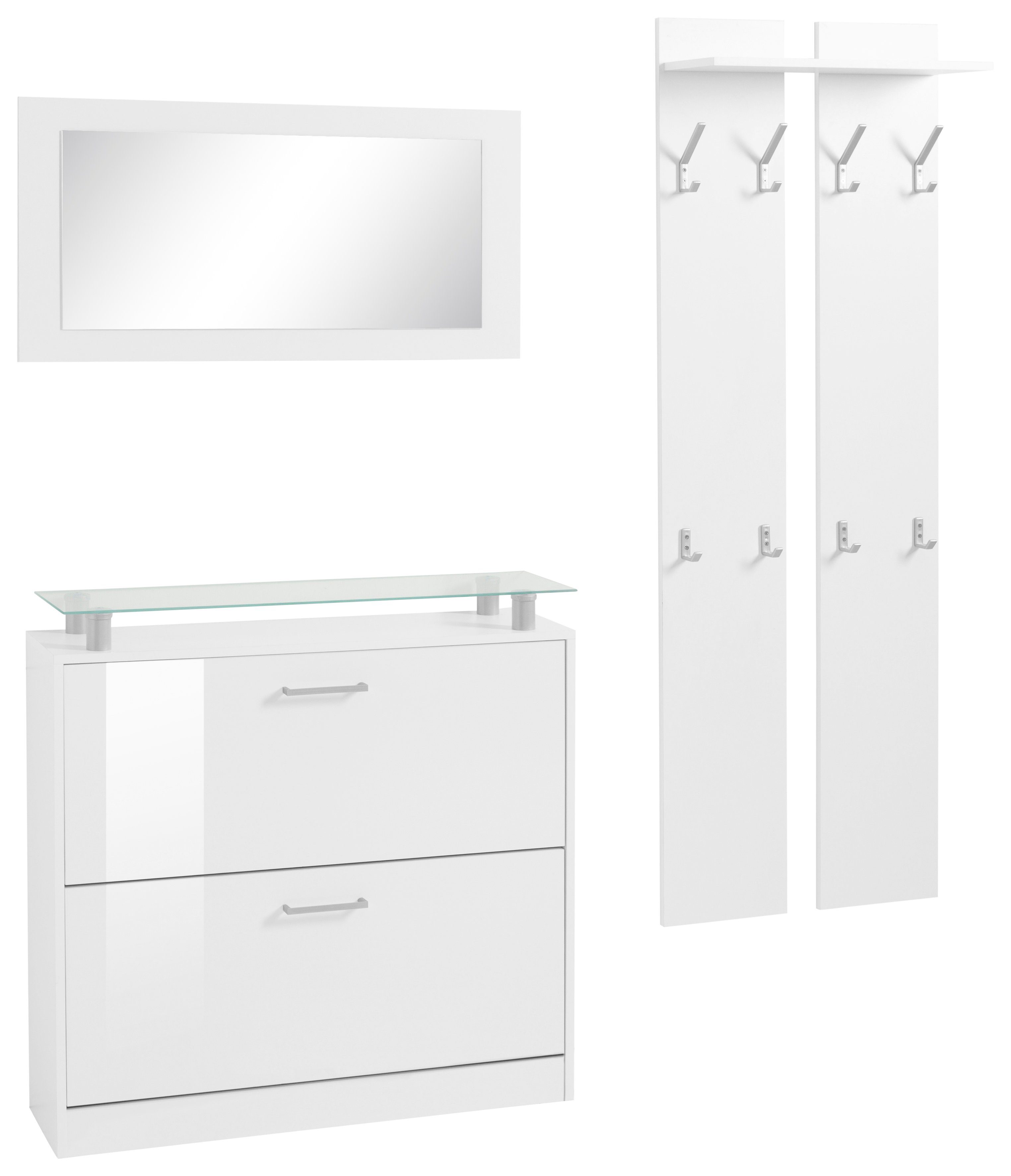 borchardt Möbel Garderoben-Set Finn, (Set, 3-St), mit Glasablage – Bild 3 von 5