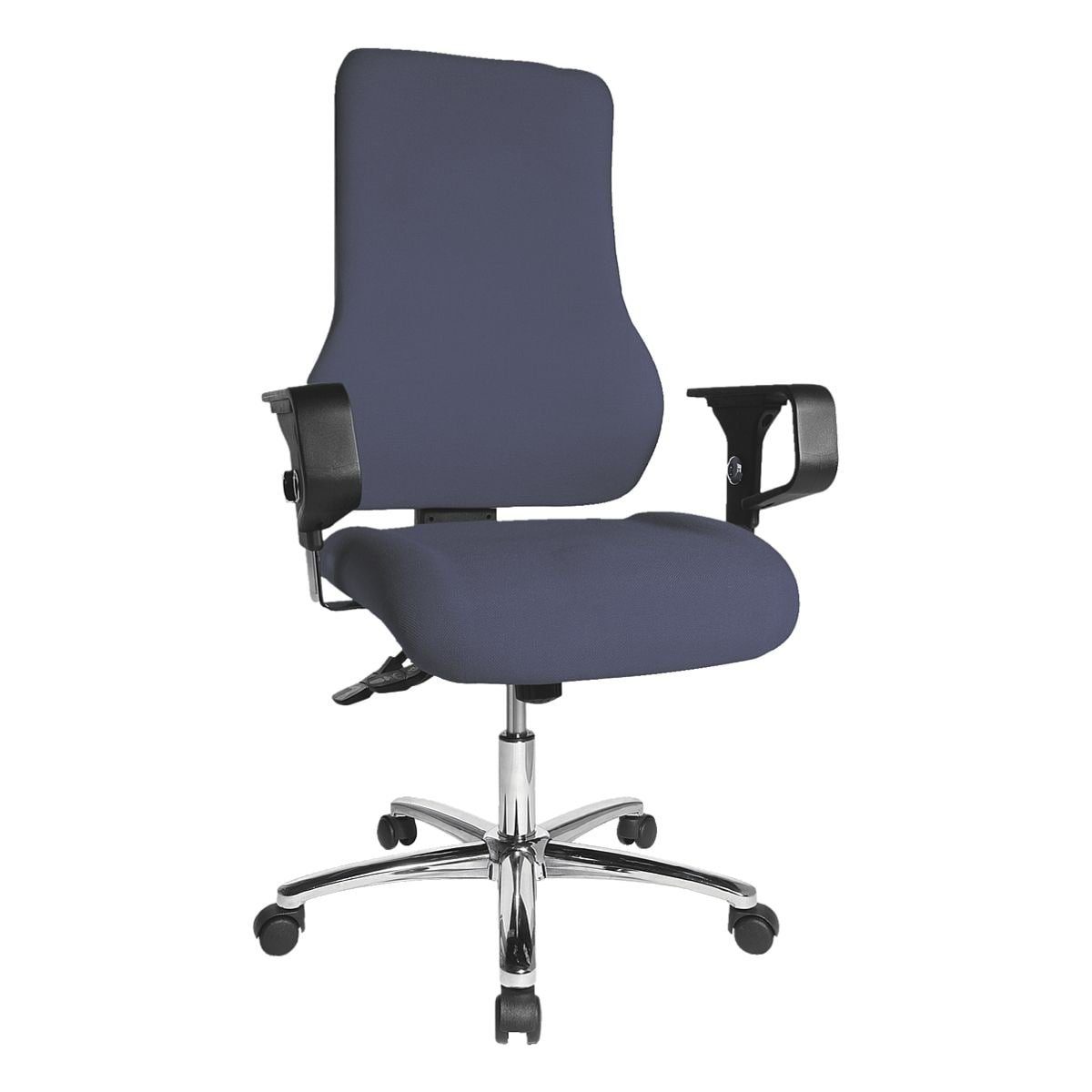 Top-Point-Deluxe, ohne TOPSTAR Muldensitz blau Schreibtischstuhl Armlehnen, mit