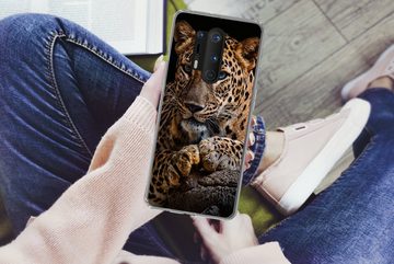 MuchoWow Handyhülle Wildtiere - Panther - Porträt - Schwarz - Tiere, Phone Case, Handyhülle OnePlus 8 Pro, Silikon, Schutzhülle