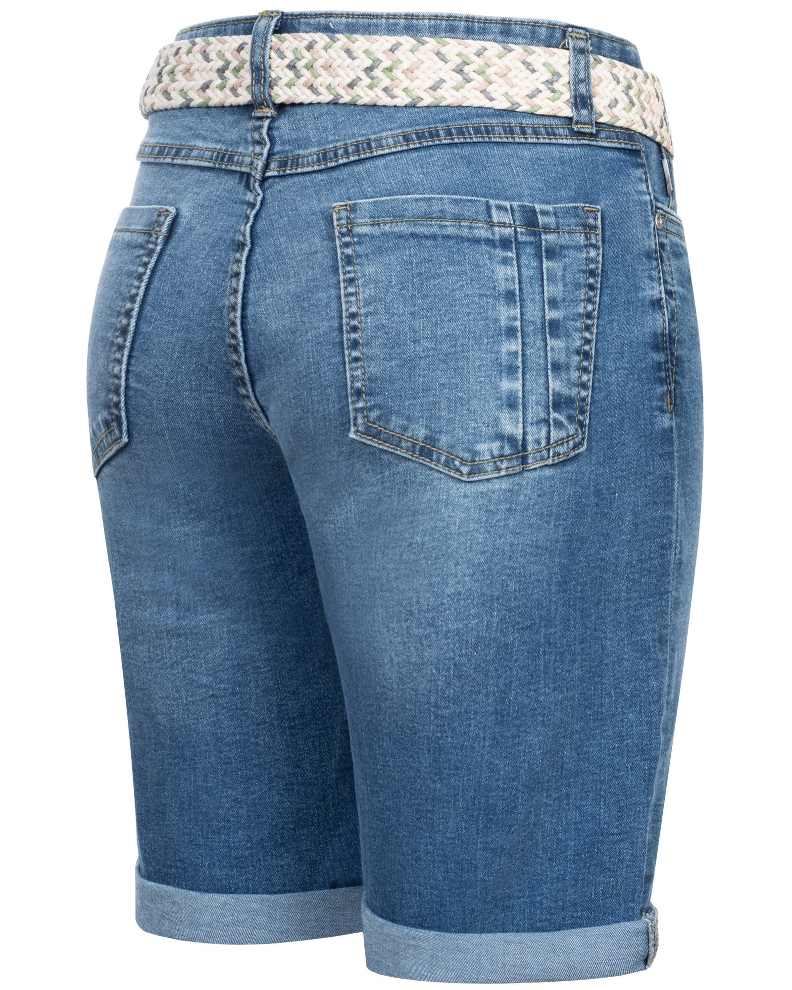 SUBLEVEL Bermudas Damen Jeans Shorts Bermuda Kurze Hose Shorts Short Denim Stretch Denim – Bild 4 von 4