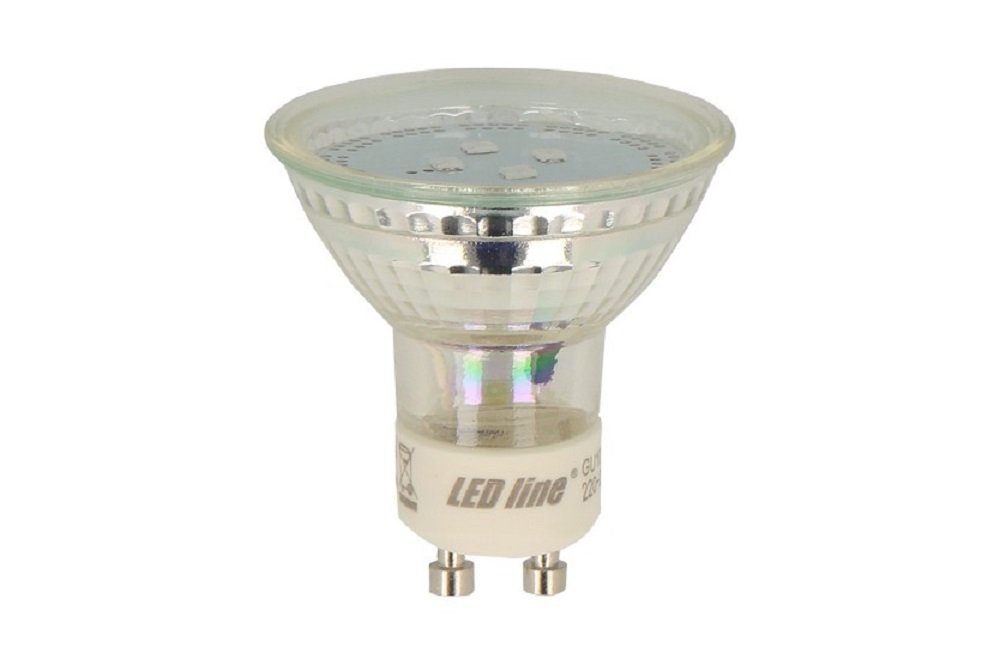 120° 6500K LED-Line SMD St. 1 LED LED-Leuchtmittel GU10 1W Kaltweiß, Leuchtmittel
