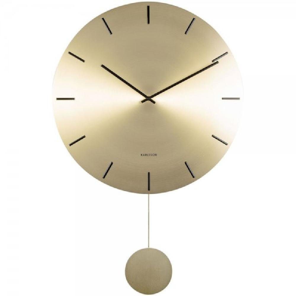 Karlsson Uhr Wanduhr Impressive Pendulum Gold Black