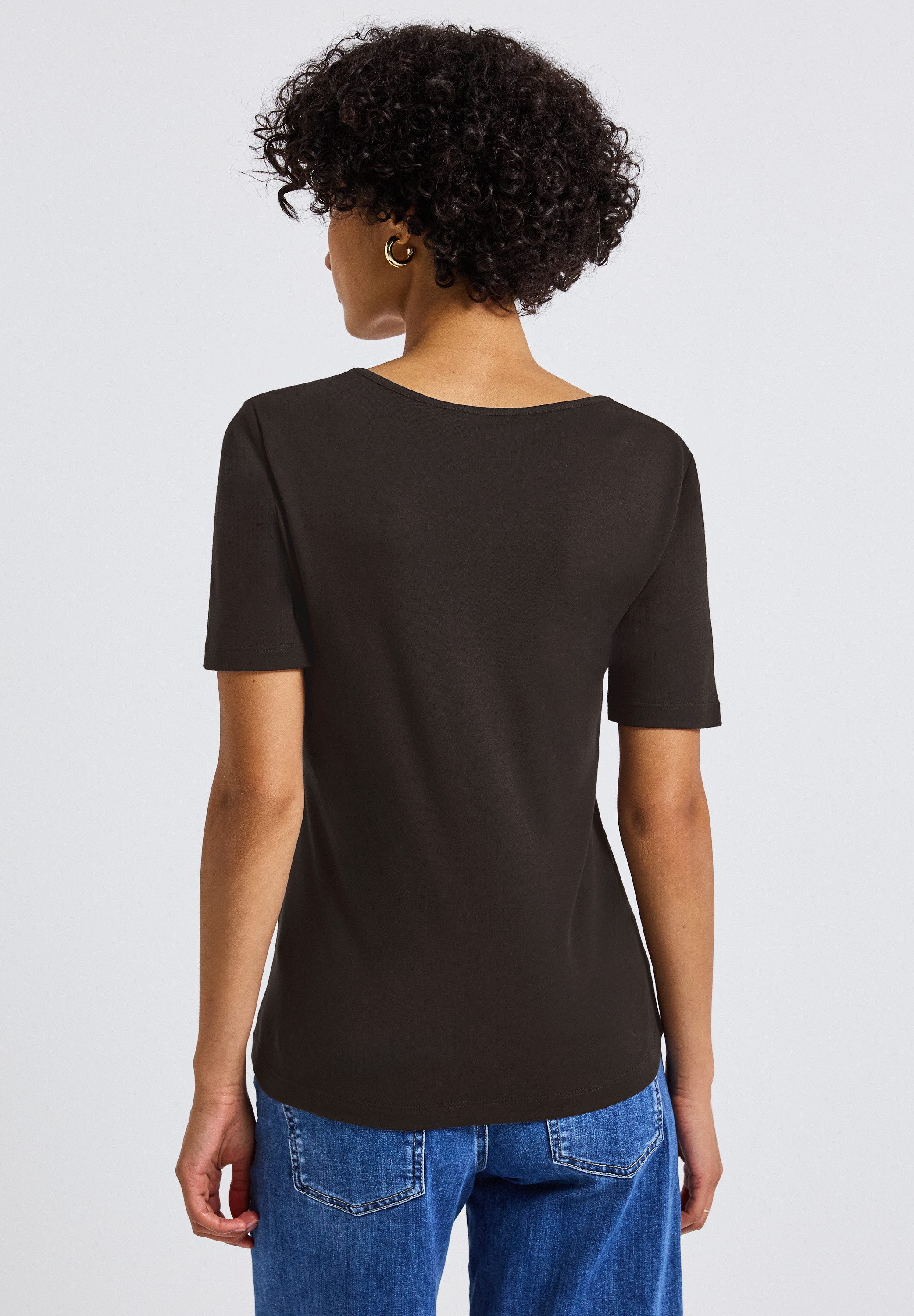 STREET ONE T-Shirt mit Herzausschnitt günstig online kaufen