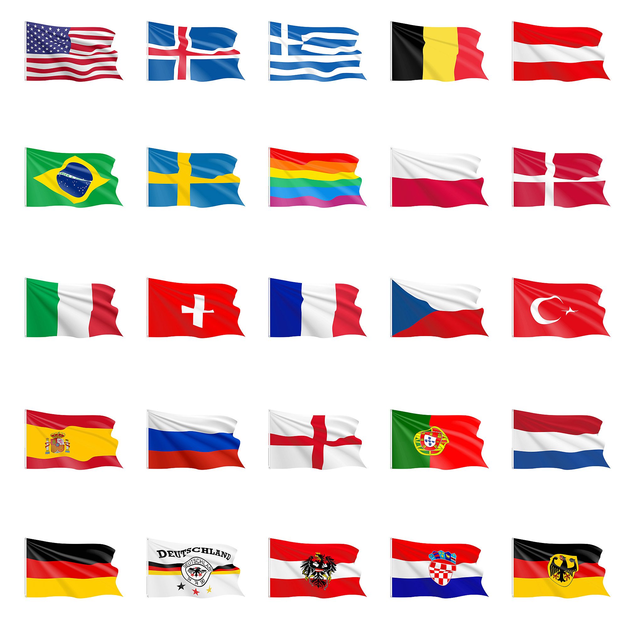 Taffstyle Flagge Fahne Fanartikel Land 2 Metallösen Hissflagge 90cm x 60cm Deutschland, EM WM Länderflagge Flagge Handball Eishockey Basketball Fussball