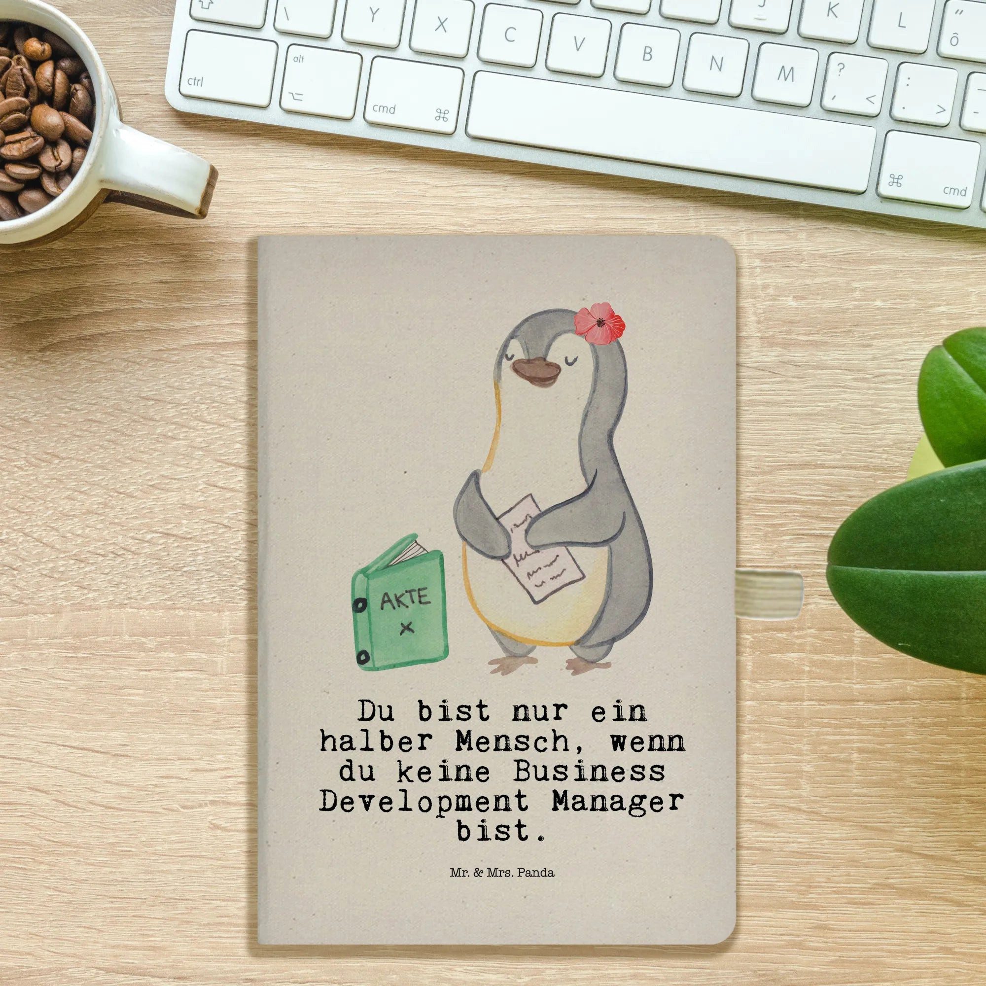 Thumbnail - Mr. & Mrs. Panda Notizbuch Business Development Manager Herz - Transparent - Geschenk, A5 Notizb Mr. & Mrs. Panda, Umwel...