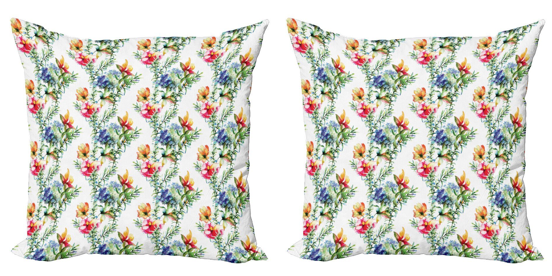 Kissenbezüge Modern Accent Doppelseitiger Digitaldruck, Abakuhaus (2 Stück), Blume Shabby Pflanze Lilacs