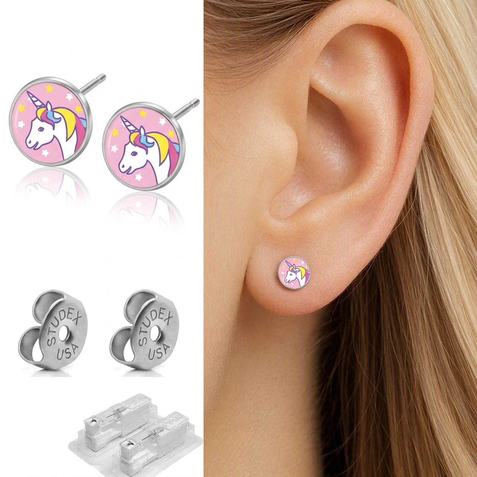 Studex Paar Ohrstecker Medizinische Ohrstecker / Erstohrstecker Studex „Einhorn“