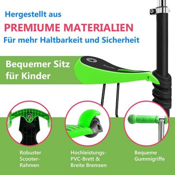 YOLEO Sitzscooter 5 in 1 Kinder Roller Scooter mit Sitz LED Räder ab 2 Jahre