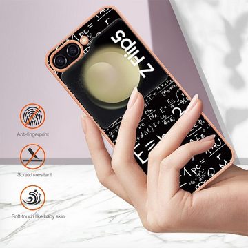 Wigento Handyhülle Für Samsung Galaxy Z Flip5 5G Design Series TPU / PC Handy Hülle Cover