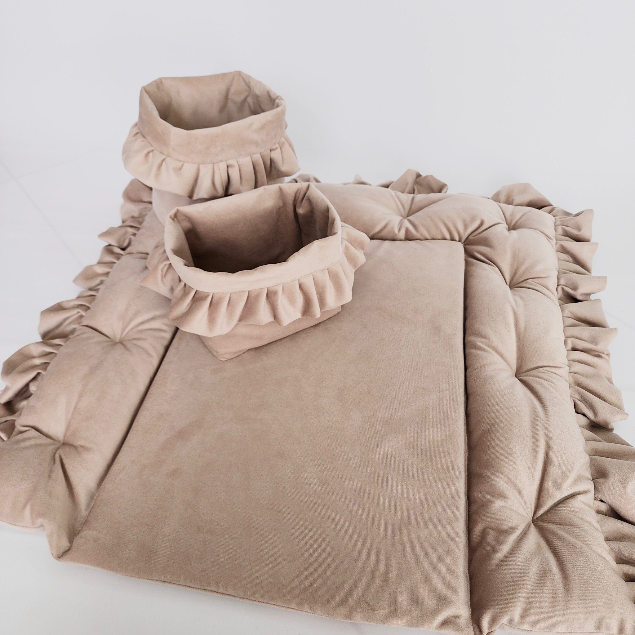 Baby Fancyroom Wickelauflage Samt Wickelauflage mit Rüschen Wickelunterlage günstig online kaufen